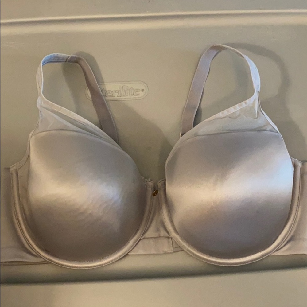 Gray french full coverage cooling bra Lane Bryant